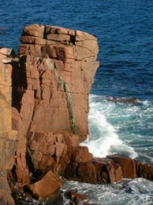 Cliffs in Acadia National Park near Thunder Hole.