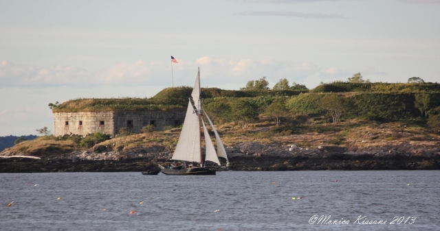 Windjammer off Ft Scammell in Portland Harbor